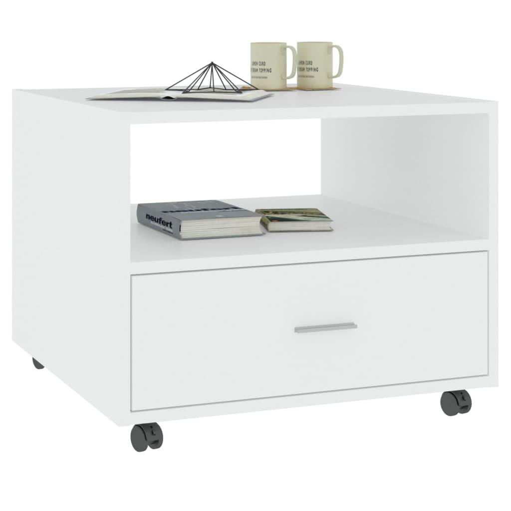 Coffee Table White 55x55x40 cm Engineered Wood