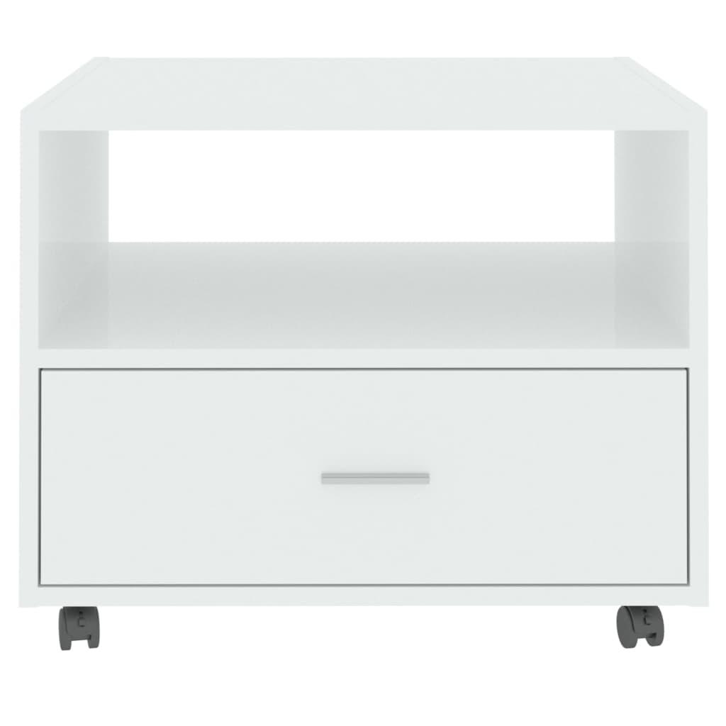 Coffee Table High Gloss White 55x55x40 cm Engineered Wood