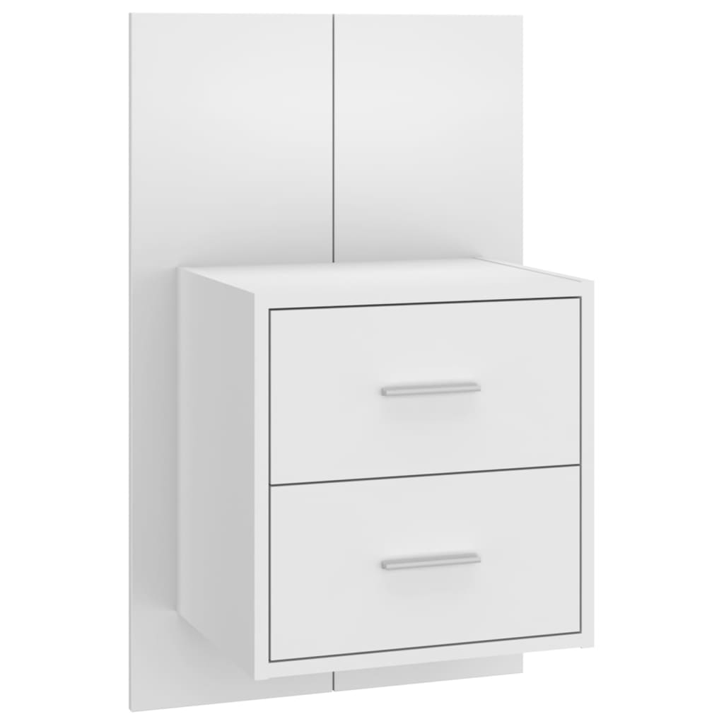 Wall-mounted Bedside Cabinets 2 pcs White