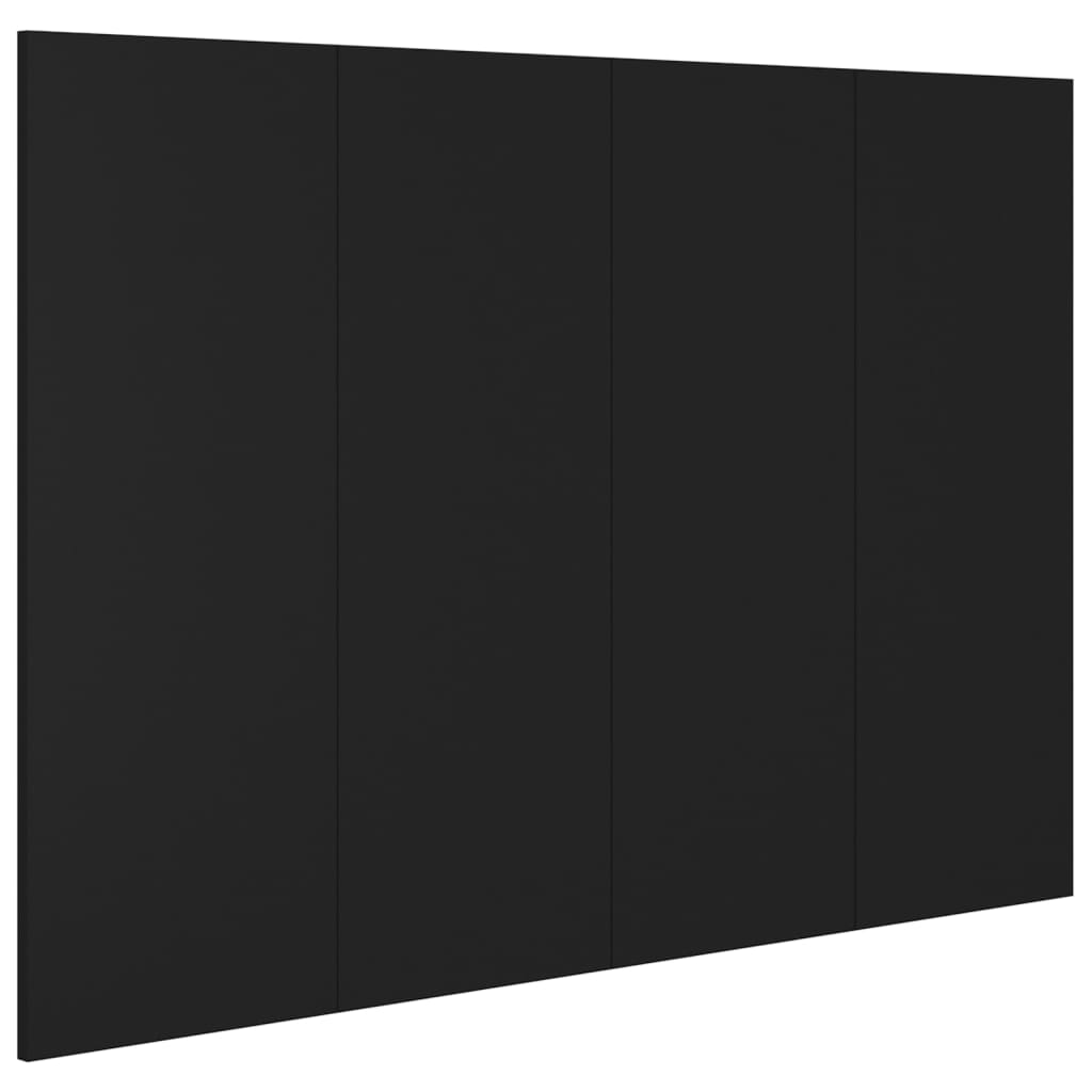 Bed Headboard Black 120x1.5x80 cm Engineered Wood