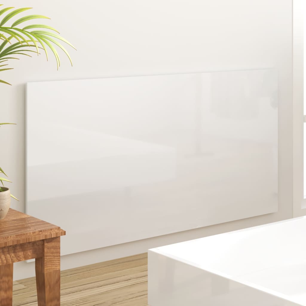 Bed Headboard High Gloss White 160x1.5x80 cm Engineered Wood