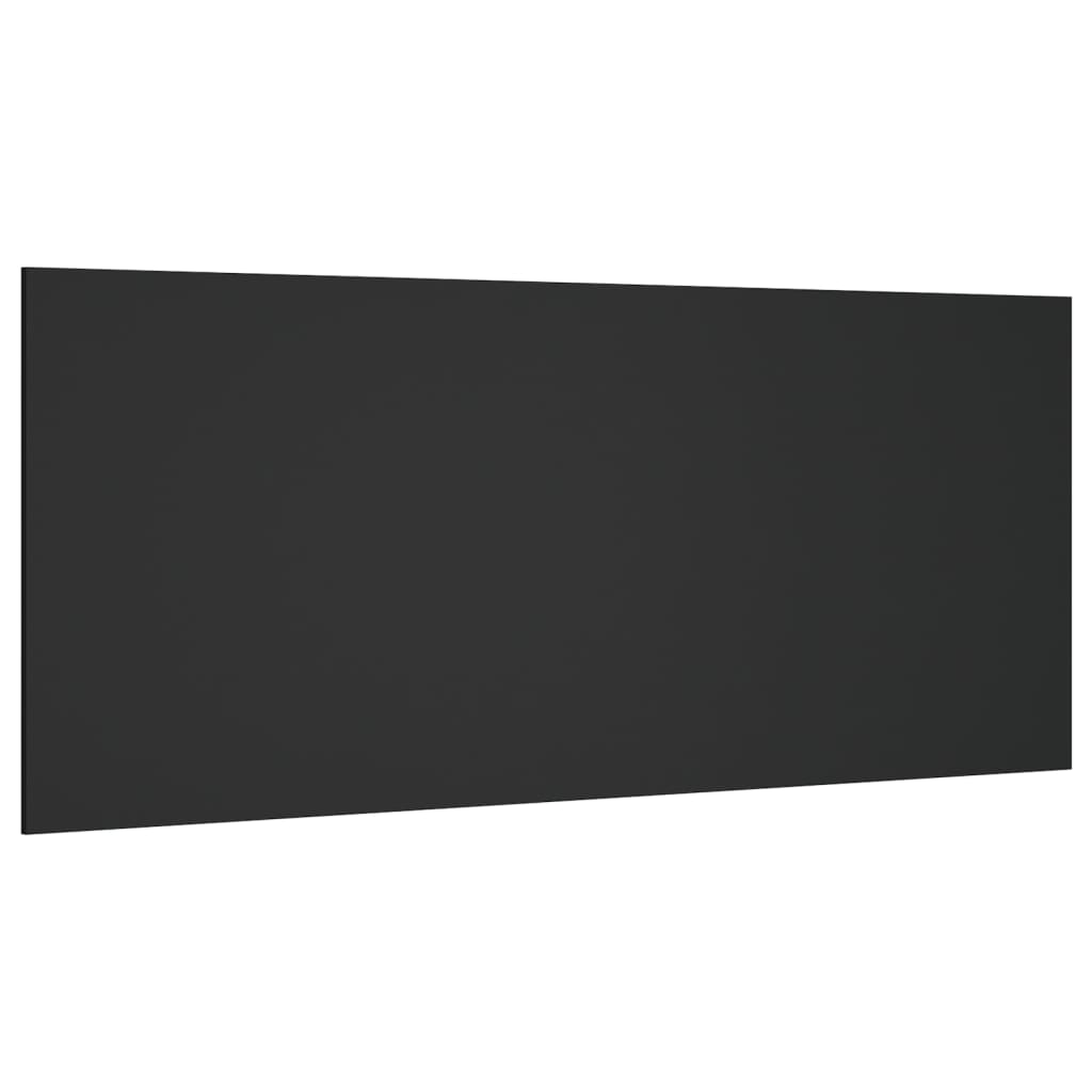 Bed Headboard Black 200x1.5x80 cm Engineered Wood