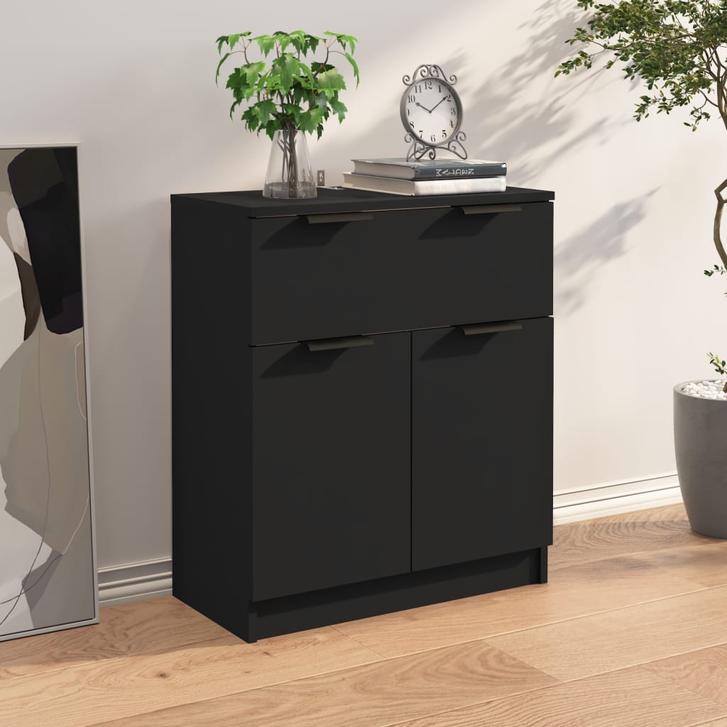 Sideboard Black 60x30x70 cm Engineered Wood