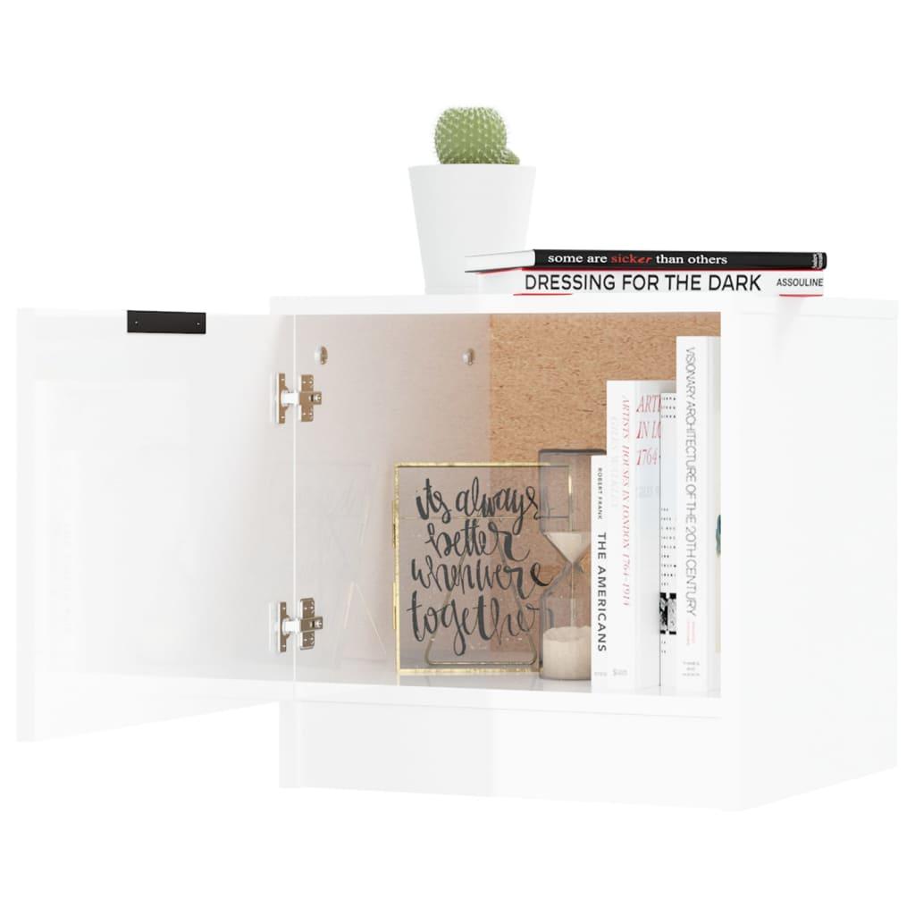 Bedside Cabinets 2 pcs High Gloss White 40x39x40 cm
