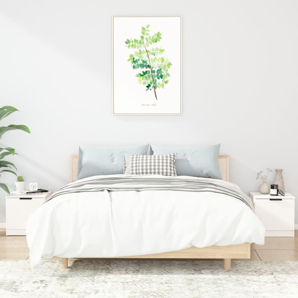 Bedside Cabinets 2 pcs High Gloss White 40x39x40 cm