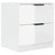 Bedside Cabinets 2 pcs High Gloss White Engineered Wood