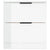 Bedside Cabinets 2 pcs High Gloss White Engineered Wood