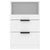 Bedside Cabinets 2 pcs White Engineered Wood