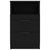 Bedside Cabinet Black Engineered Wood