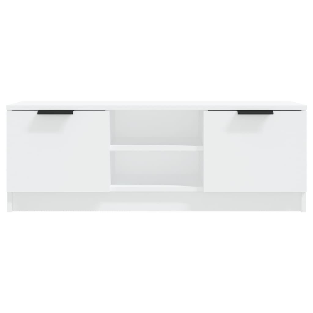 TV Cabinet White 102x35x36.5 cm Engineered Wood