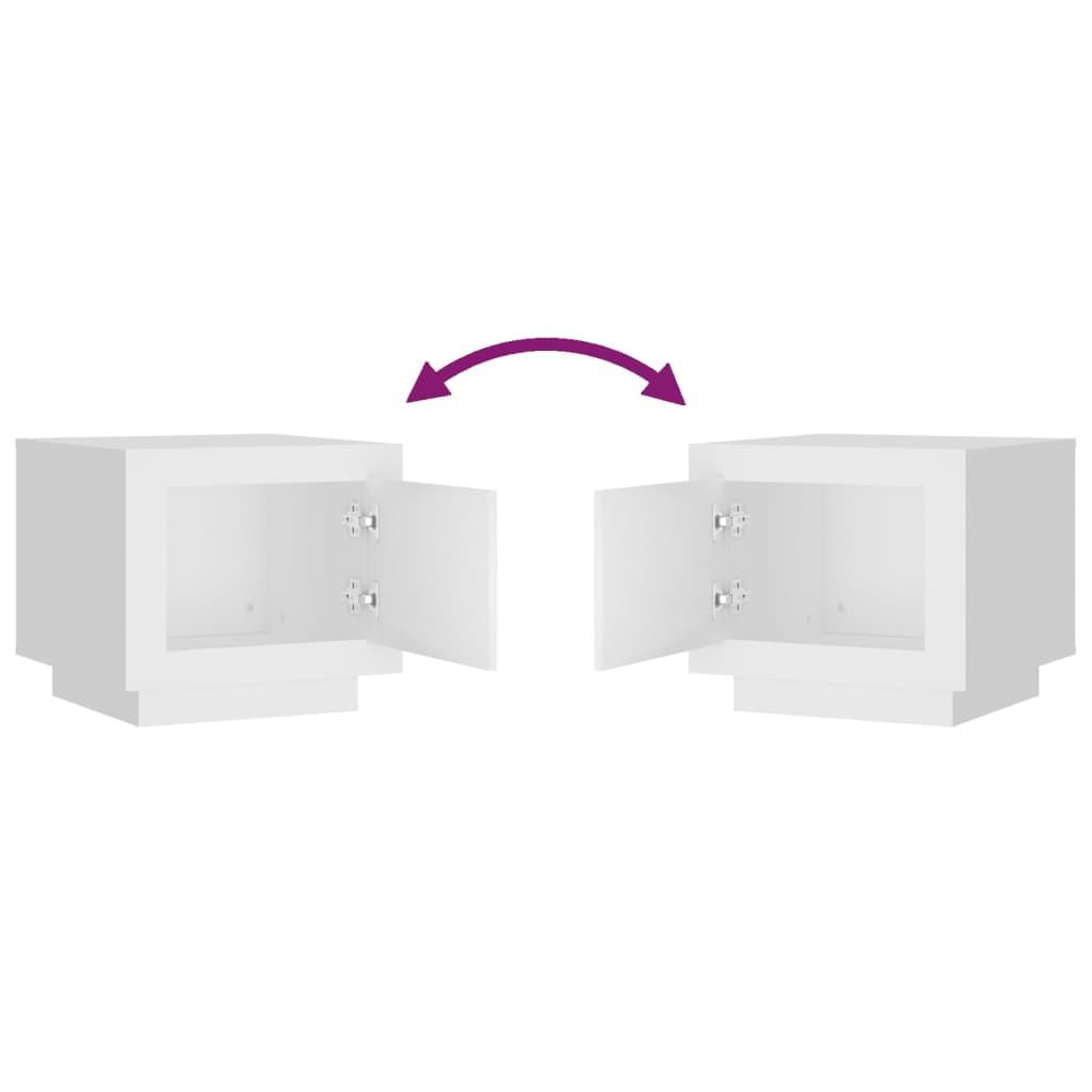 Coffee Table White 51x50x45 cm Engineered Wood