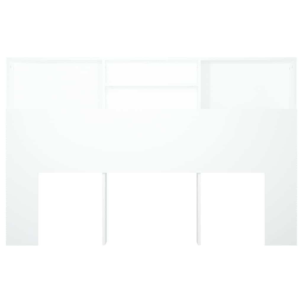 Headboard Cabinet White 160 cm