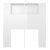 Headboard Cabinet High Gloss White 100x18.5x104.5 cm