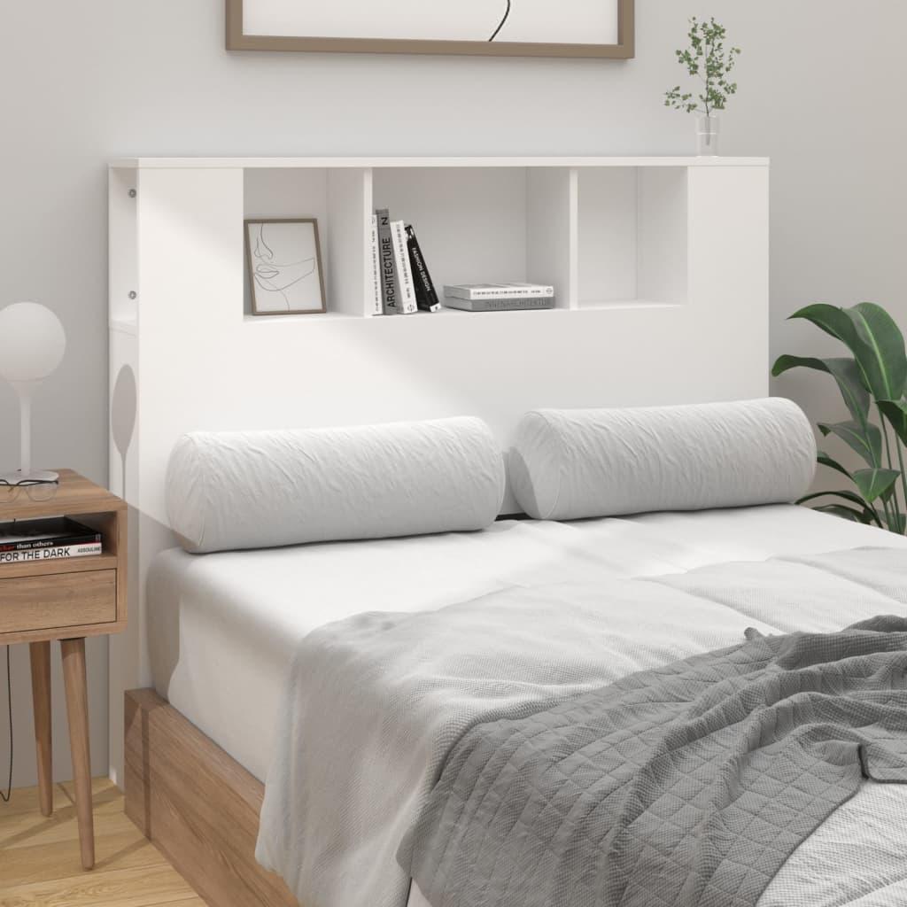 Headboard Cabinet White 120x18.5x102.5 cm