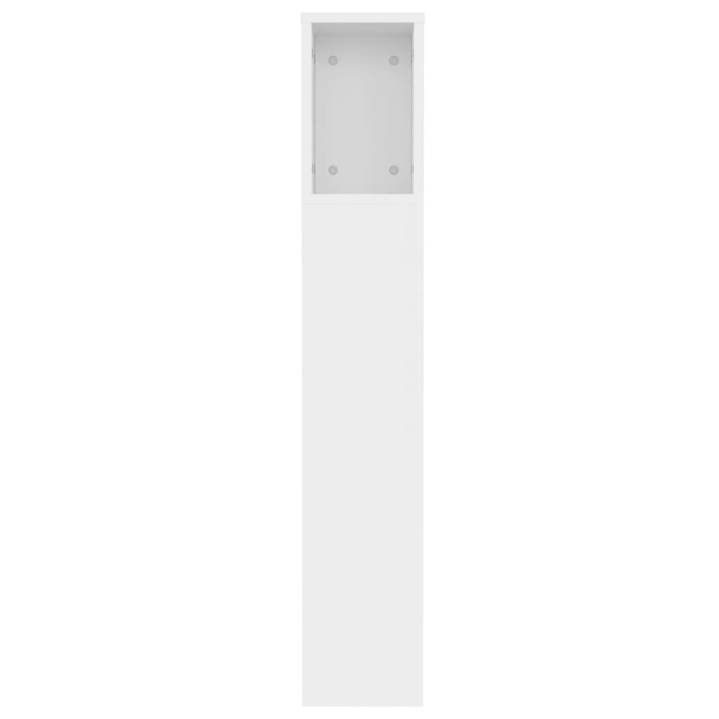Headboard Cabinet White 120x18.5x102.5 cm