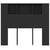 Headboard Cabinet Black 120 cm