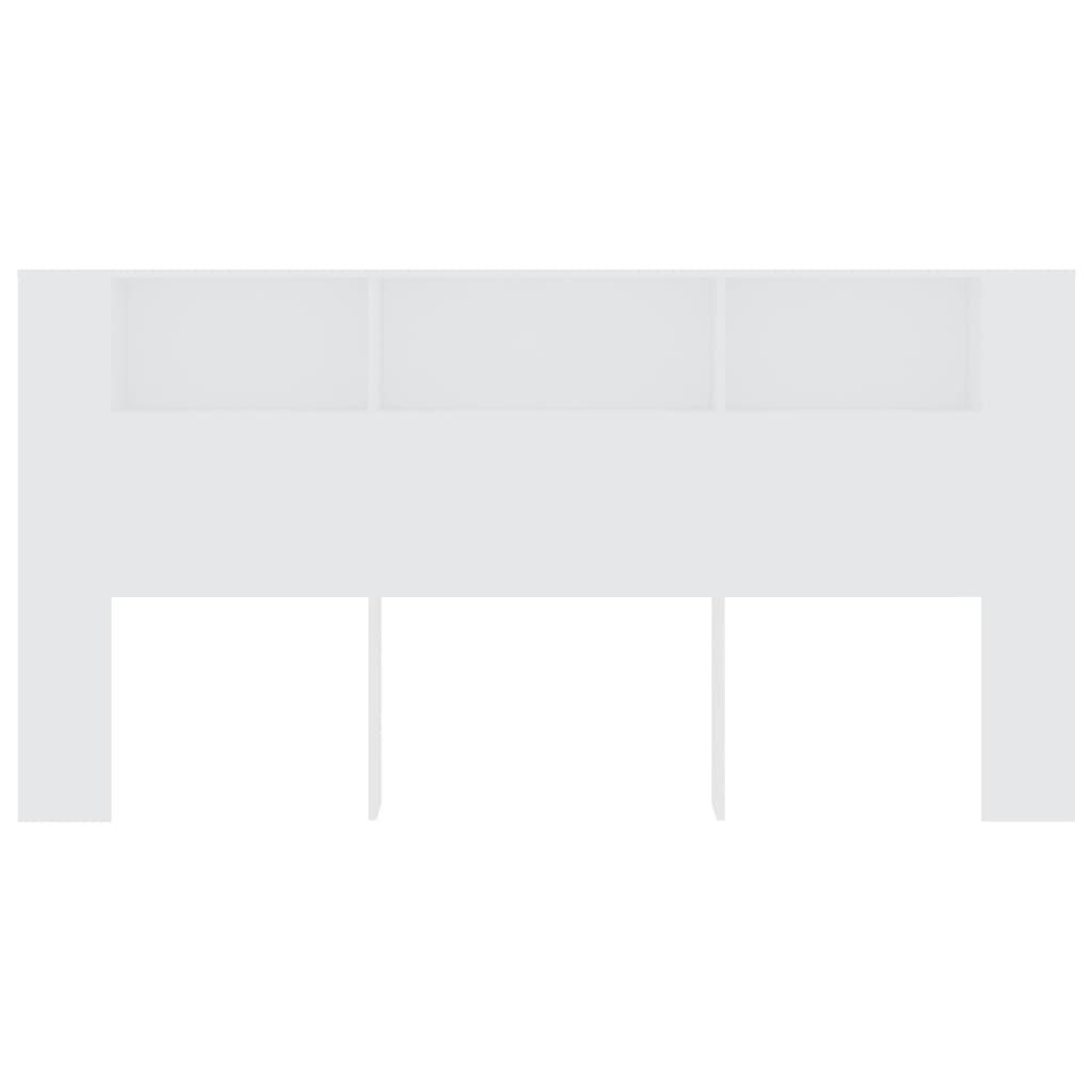 Headboard Cabinet White 200 cm