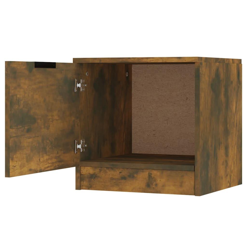 Bedside Cabinet Smoked Oak 40x39x40 cm