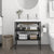 Bathroom Washbasin Frame with Built-in Basin Black Iron