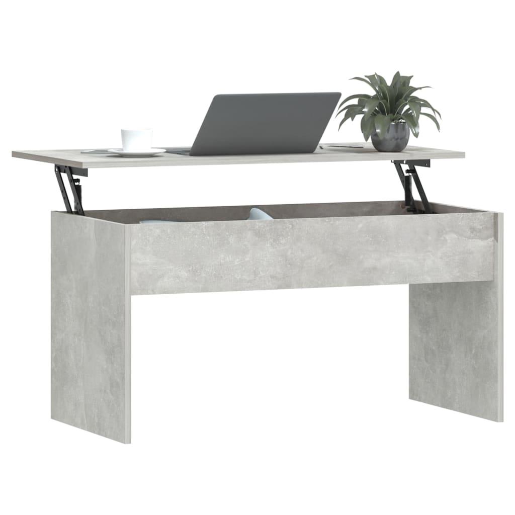 Coffee Table Concrete Grey 102x50.5x52.5 cm Engineered Wood