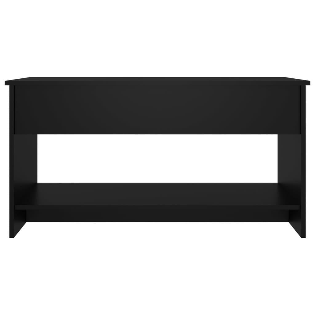 Coffee Table Black 102x50x52.5 cm Engineered Wood