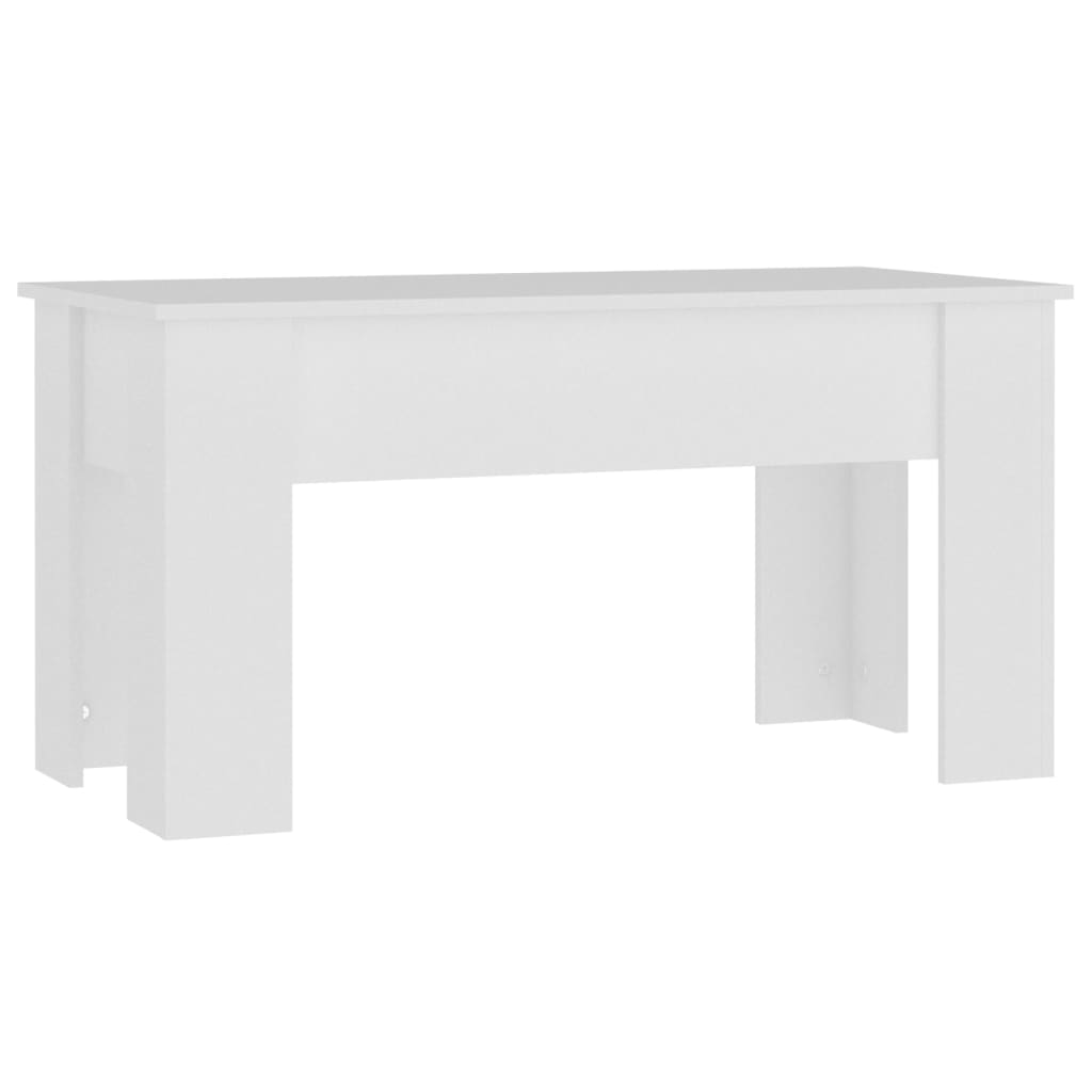 Coffee Table White 101x49x52 cm Engineered Wood