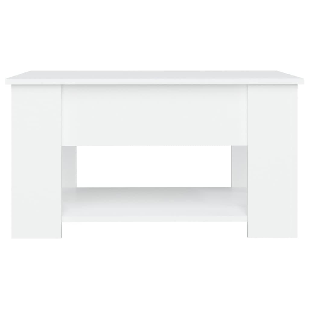 Coffee Table White 79x49x41 cm Engineered Wood