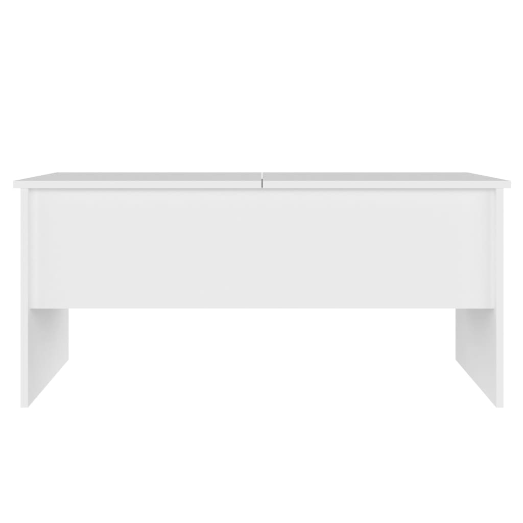 Coffee Table White 102x50.5x46.5 cm Engineered Wood