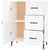 Sideboard White 69.5x34x90 cm Engineered Wood