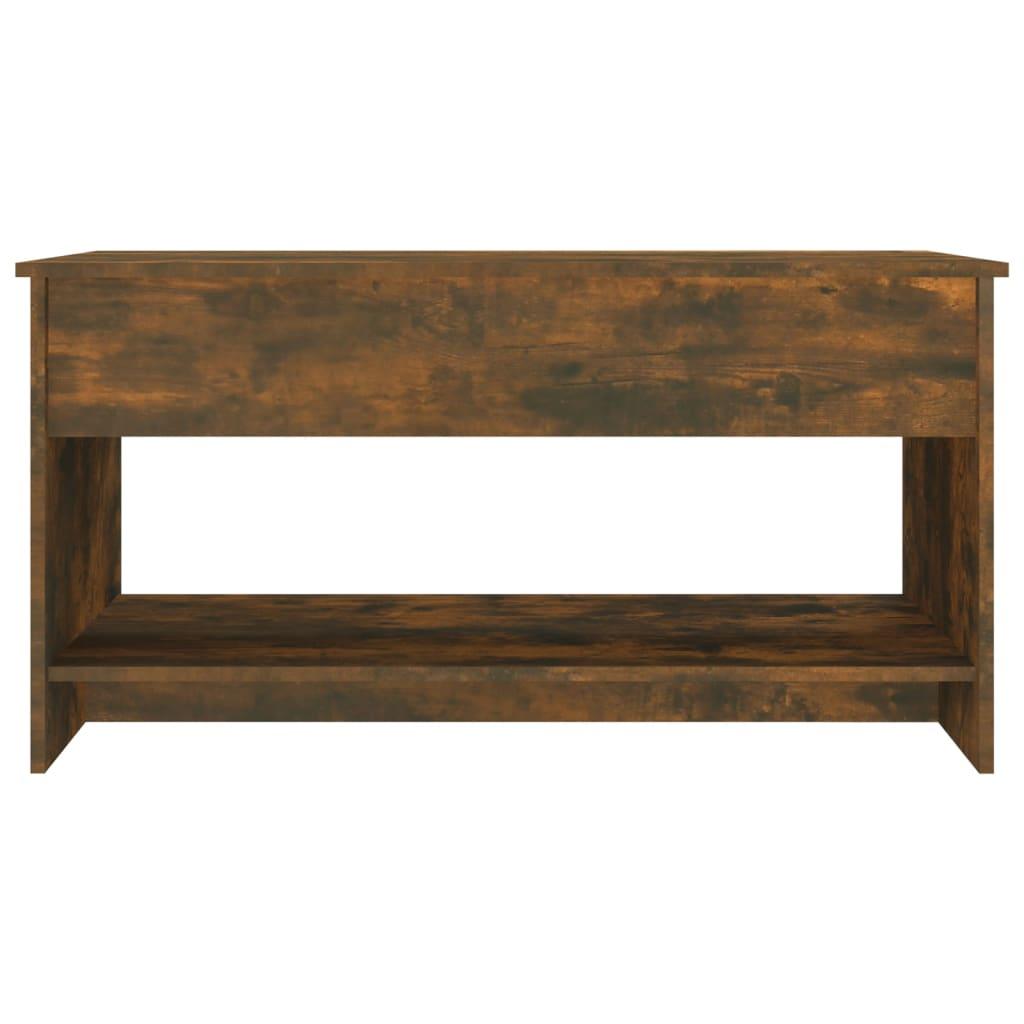 Coffee Table Smoked Oak 102x50x52.5 cm Engineered Wood