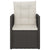 3 Piece Outdoor Lounge Set with Cushions Poly Rattan Black