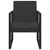3 Piece Garden Lounge Set with Cushions Black Poly Rattan