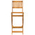 Folding Outdoor Bar Stools 2 pcs Solid Wood Acacia