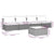 5 Piece Garden Lounge Set with Cushions Poly Rattan Grey