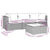 4 Piece Garden Lounge Set with Cushions Poly Rattan Black