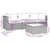 4 Piece Garden Lounge Set with Cushions Poly Rattan Brown