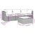 4 Piece Garden Lounge Set with Cushions Poly Rattan Brown