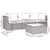 4 Piece Garden Lounge Set with Cushions Poly Rattan Grey