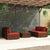 5 Piece Garden Lounge Set with Cushions Poly Rattan Brown