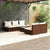6 Piece Garden Lounge Set with Cushions Poly Rattan Brown