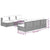 7 Piece Garden Lounge Set with Cushions Poly Rattan Grey