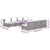 8 Piece Garden Lounge Set with Cushions Poly Rattan Grey