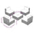 5 Piece Garden Lounge Set with Cushions Poly Rattan Grey