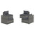 4 Piece Garden Lounge Set with Cushions Poly Rattan Grey