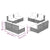 8 Piece Garden Lounge Set with Cushions Poly Rattan Grey