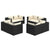 8 Piece Garden Lounge Set with Cushions Poly Rattan Black