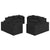 8 Piece Garden Lounge Set with Cushions Poly Rattan Black