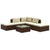 6 Piece Garden Lounge Set with Cushions Poly Rattan Brown