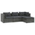 4 Piece Garden Lounge Set with Cushions Poly Rattan Grey