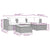 5 Piece Garden Lounge Set with Cushions Poly Rattan Grey